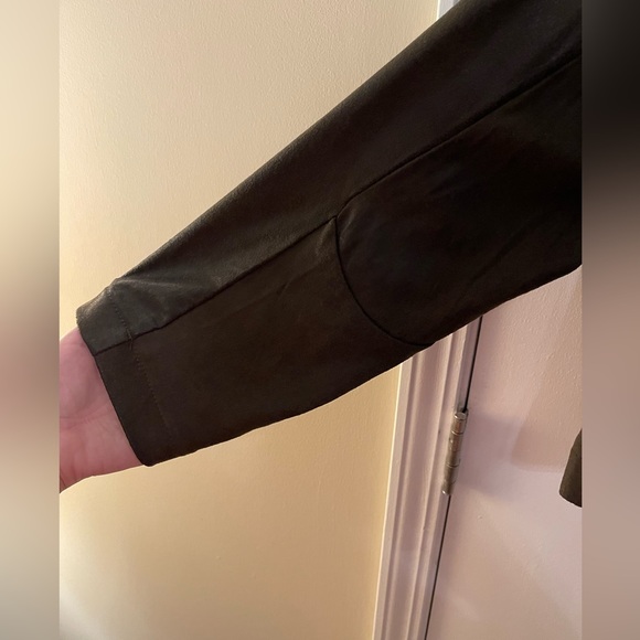 Lane Bryant light weight dark green/brown Moto style jacket size 20 - Picture 5 of 7